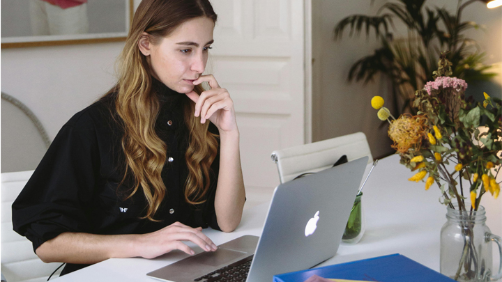 Woman at laptop