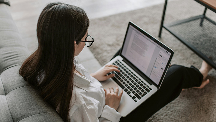 Woman at laptop